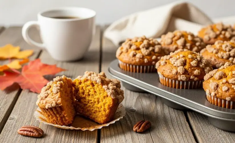 Sweet Potato Muffins with Cinnamon Pecan Streusel: A Fall-Favorite Recipe
