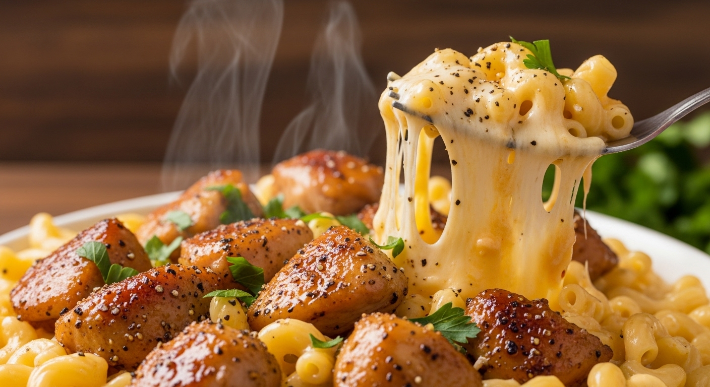 Creamy Honey Pepper Chicken Mac and Cheese Recipe: A Comfort Food Delight