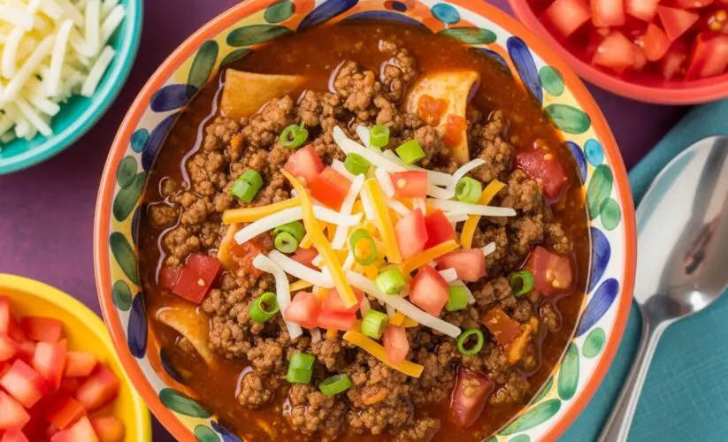 Sizzling Ground Beef Enchilada Soup Recipe: A Flavor-Packed Delight