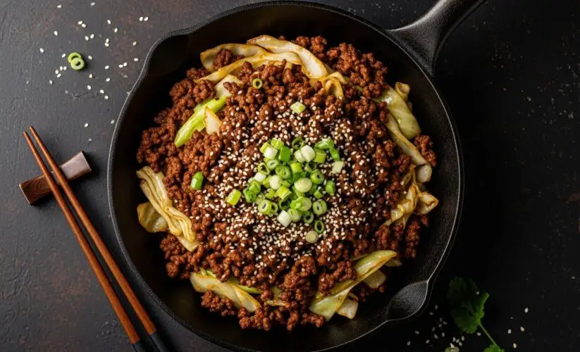 Low Carb Mongolian Ground Beef & Cabbage – A Flavorful Keto-Friendly Meal