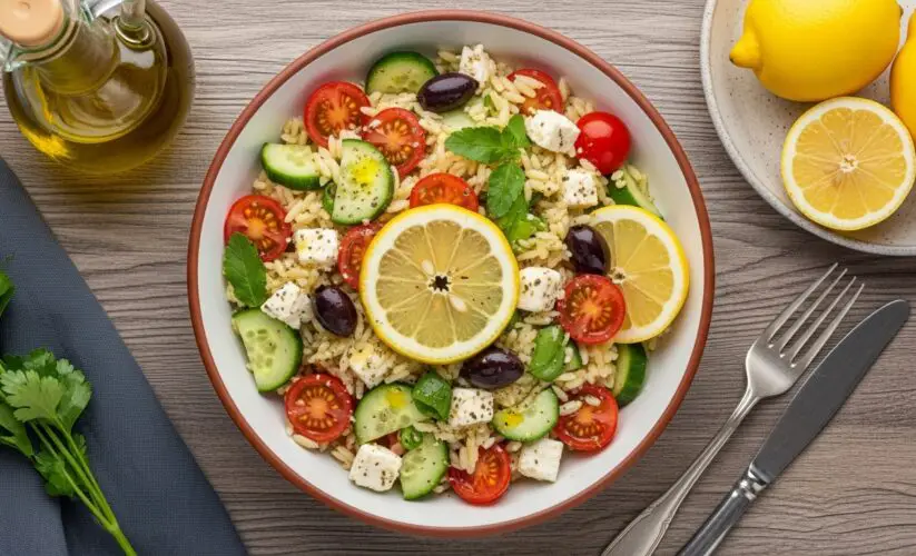 Zesty Greek Orzo Salad Recipe
