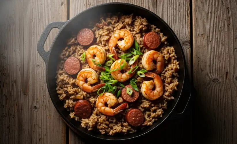 Shrimp & Sausage Dirty Rice Fusion – A Flavorful One-Pot Wonder