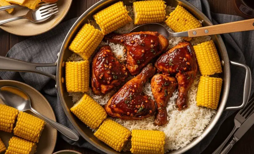 One Pan Bold Honey BBQ Chicken & Rice Recipe – A Flavor Explosion in Every Bite