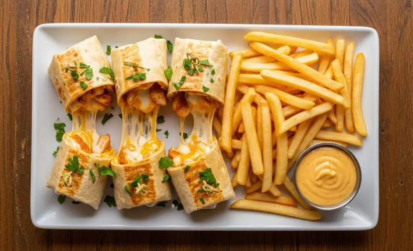 Cheesy Garlic Chicken Wraps – Delicious & Easy Recipe