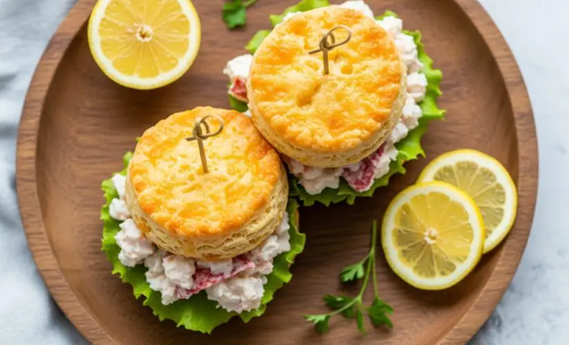 Cheddar Cheese Biscuit Lobster Sandwich Recipe